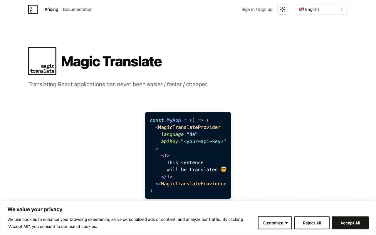 Magic Translate — preview screenshot