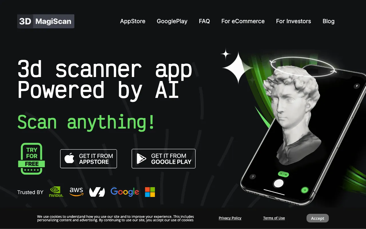 MagiScan AI 3D Scanner app — preview screenshot