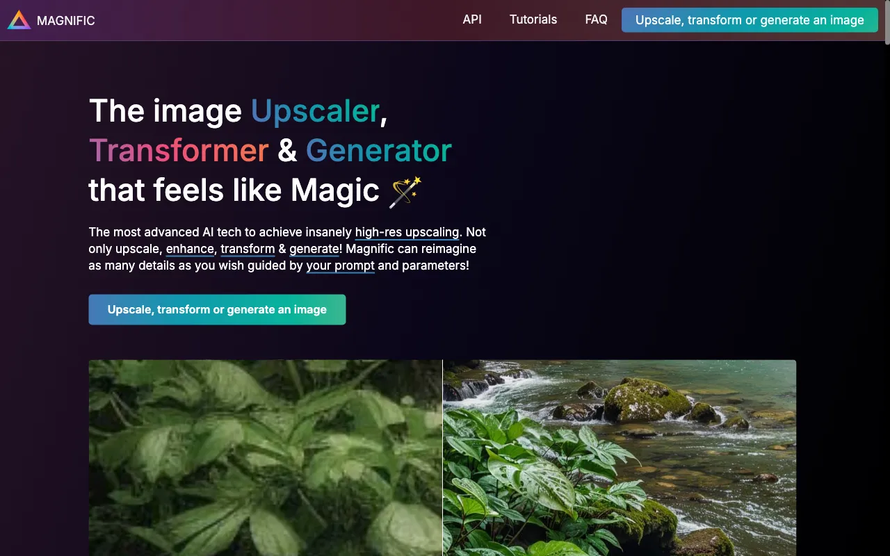 Magnific AI — preview screenshot