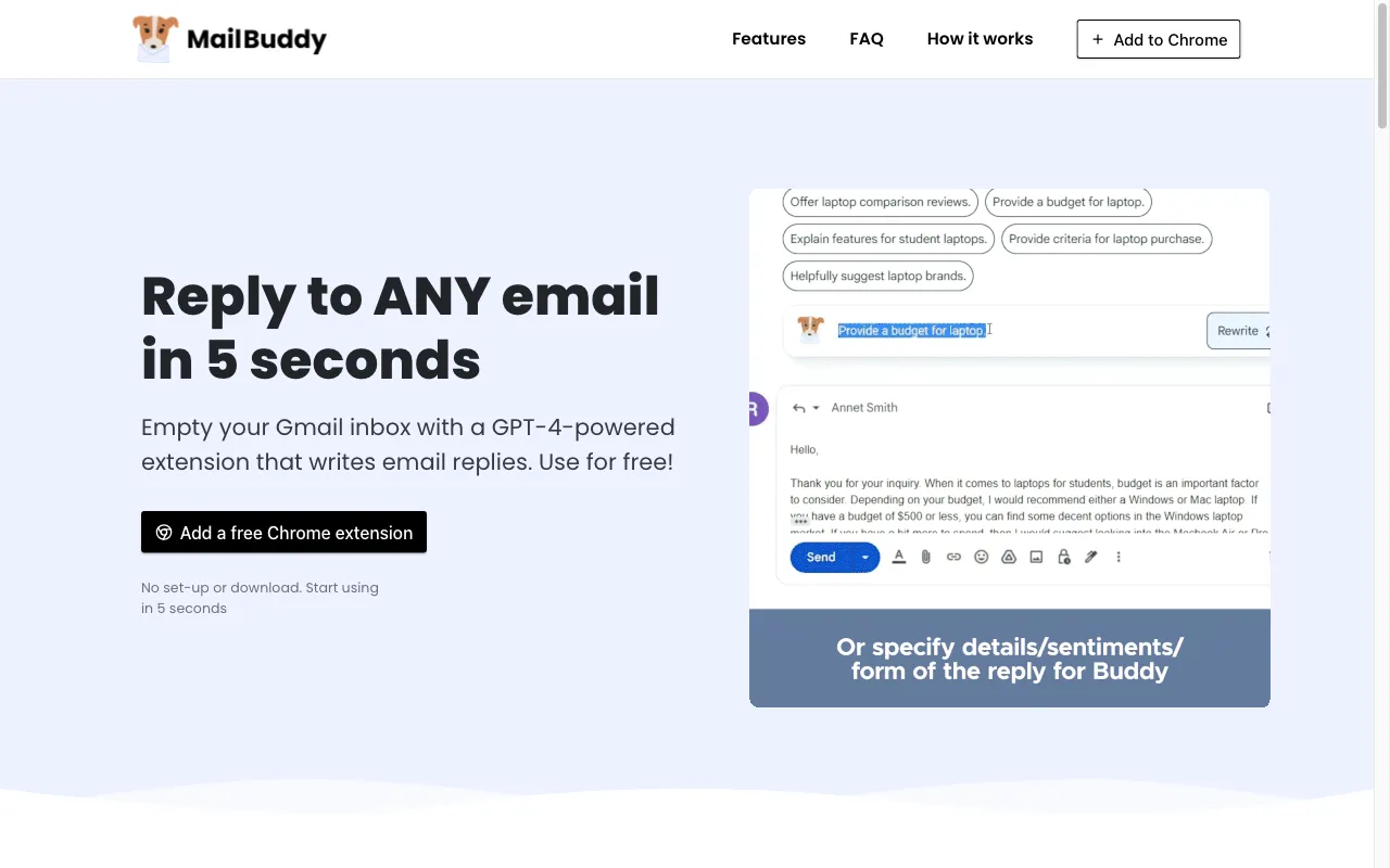 MailBuddy — preview screenshot