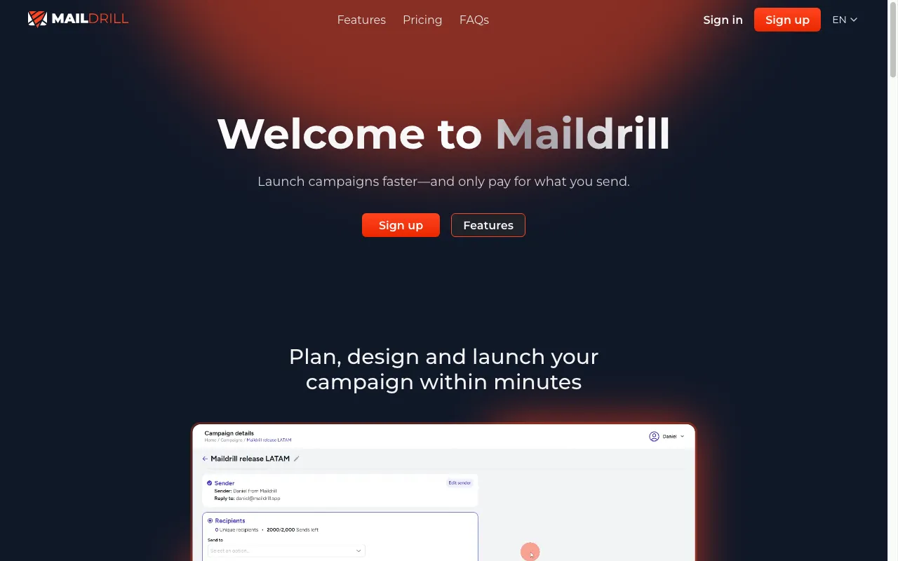 Maildrill — preview screenshot