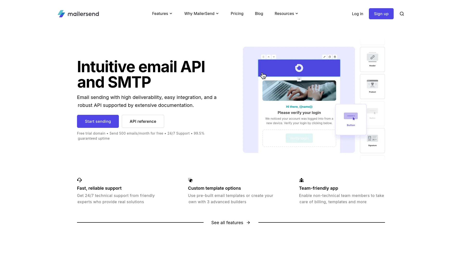 MailerSend — preview screenshot