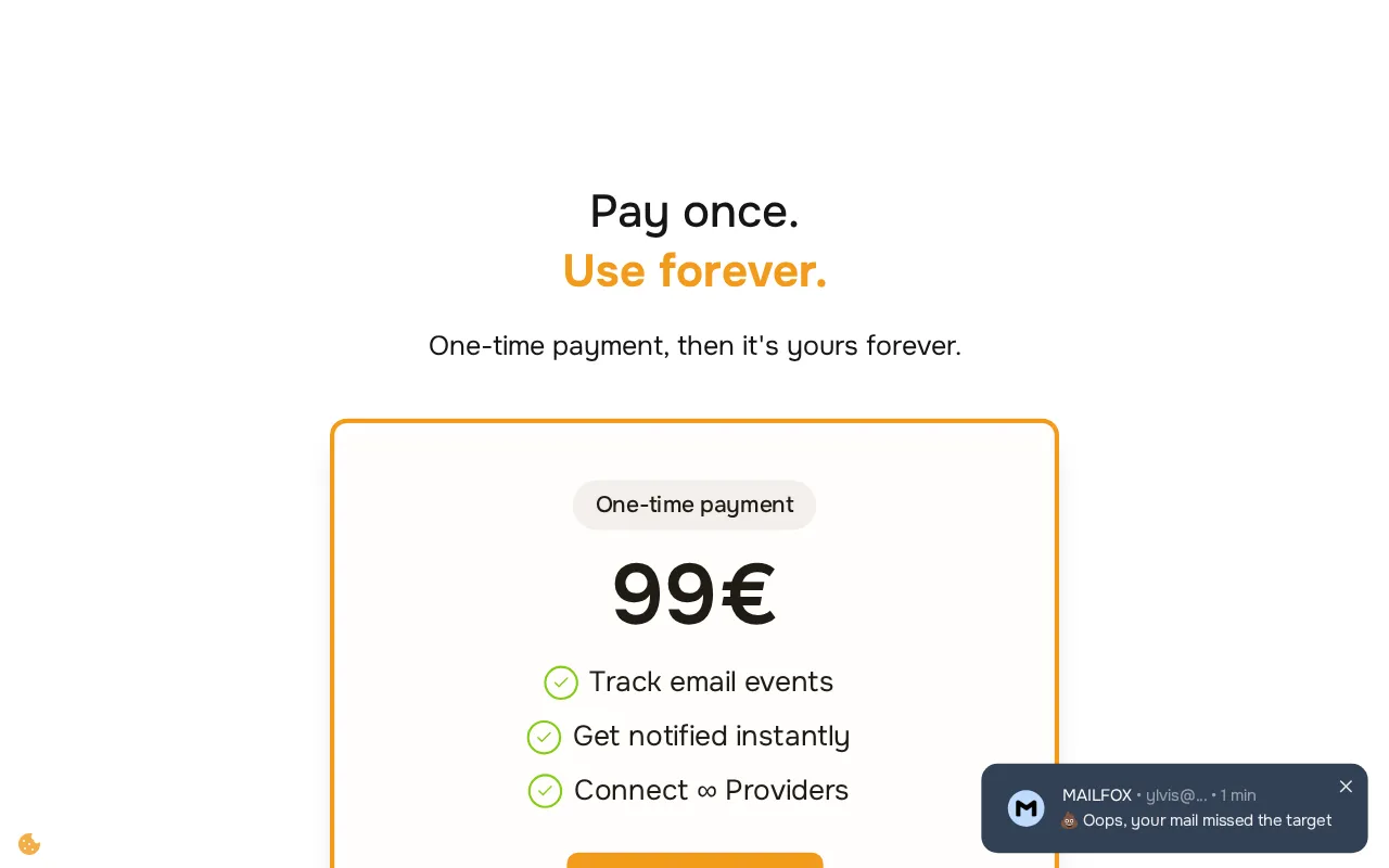 Mailfox — pricing page