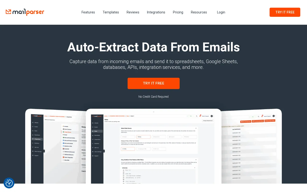 Mailparser — preview screenshot