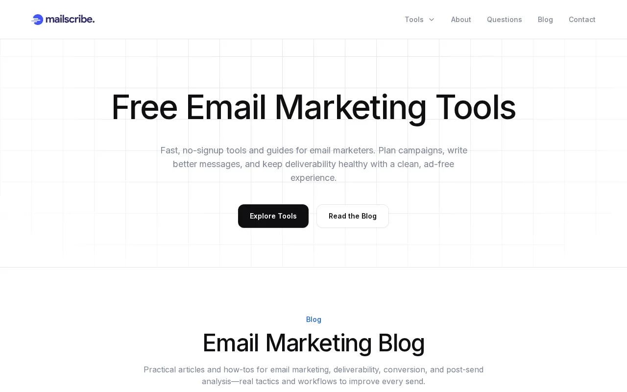 Mailscribe — preview screenshot
