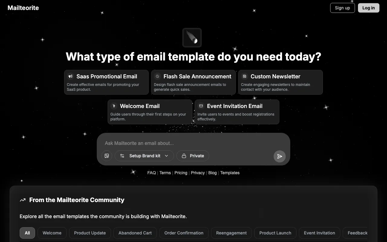 Mailteorite — preview screenshot