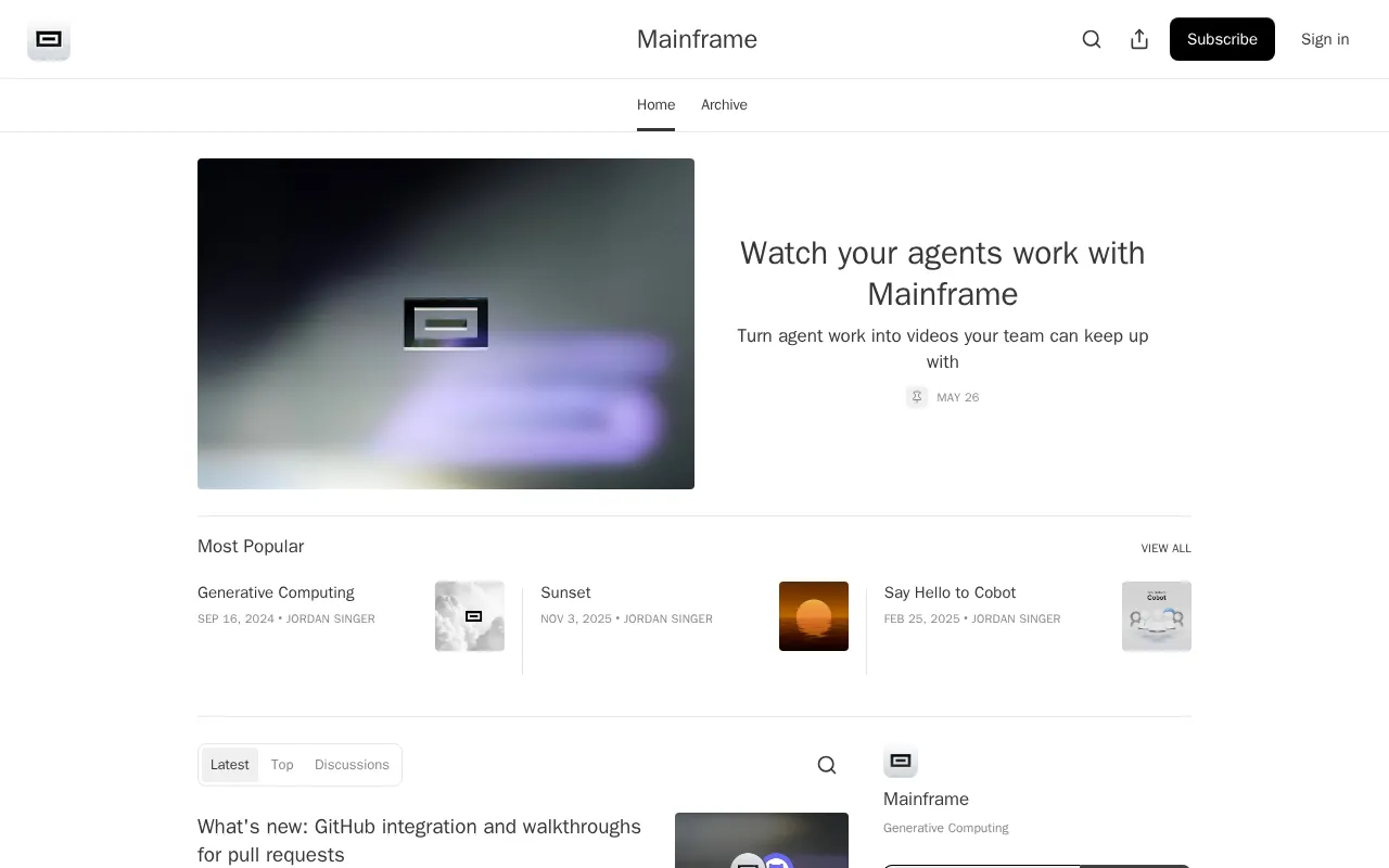 Mainframe — preview screenshot