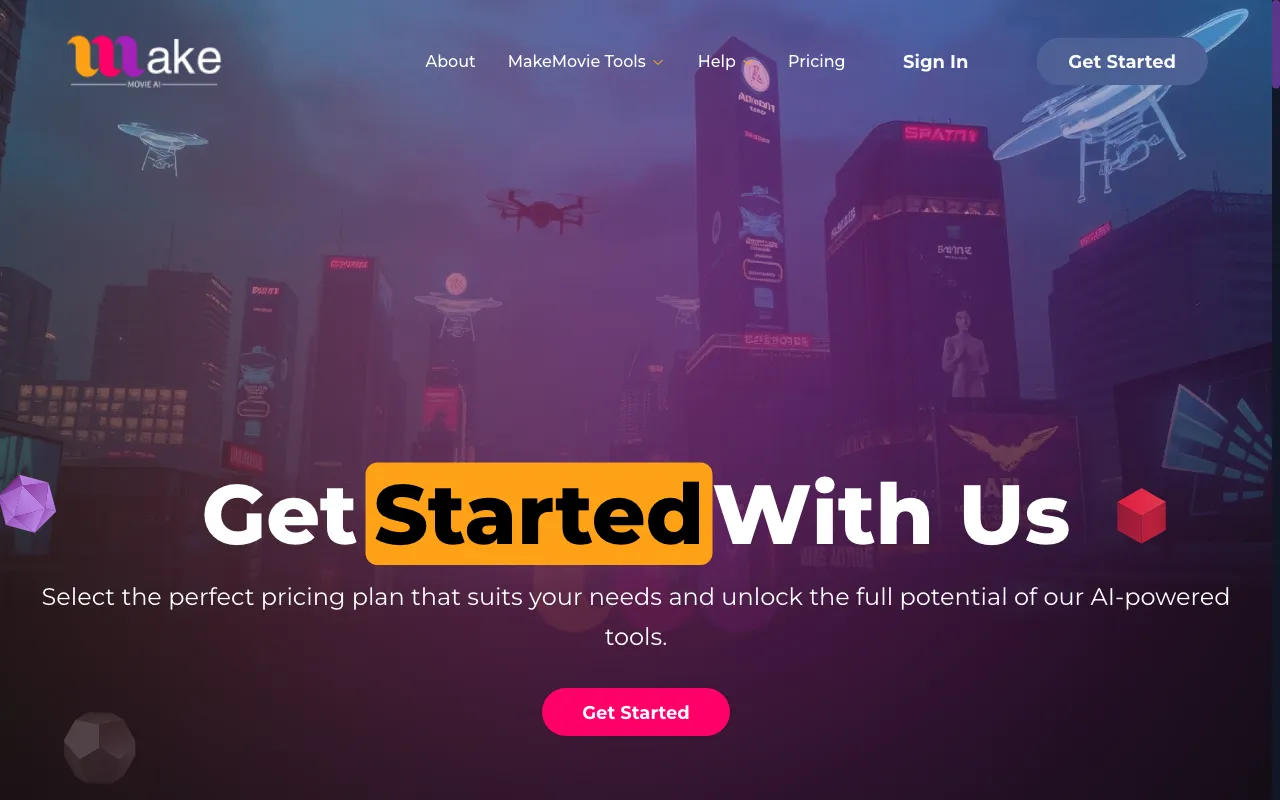 MakeMovie.ai — pricing page