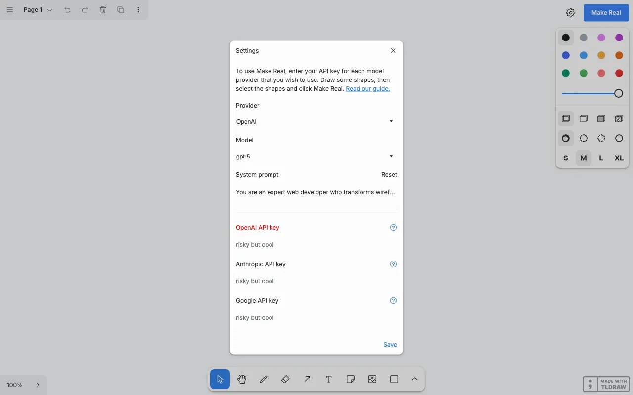 make real by tldraw — preview screenshot
