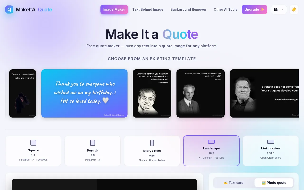 MakeItAQuote — preview screenshot