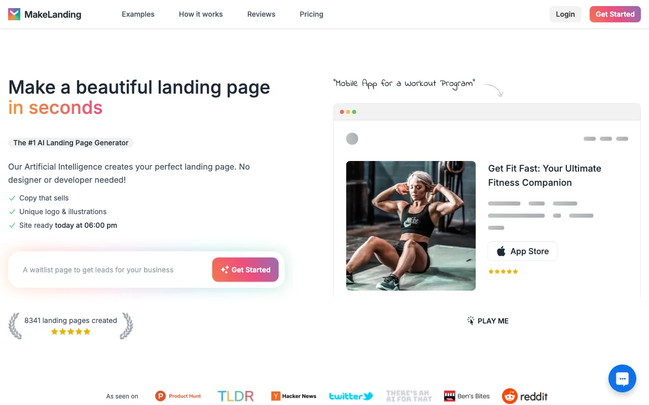 MakeLanding — preview screenshot