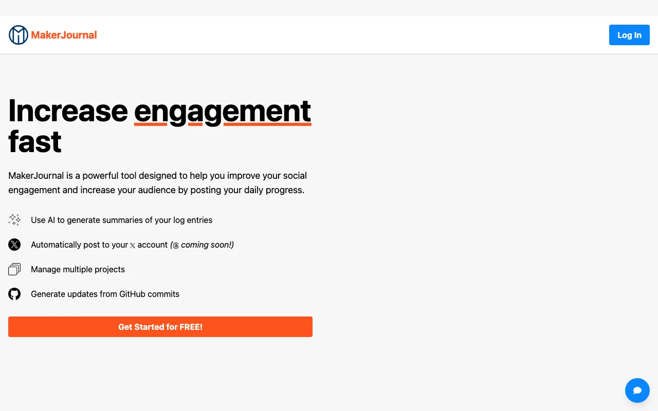 MakerJournal — preview screenshot