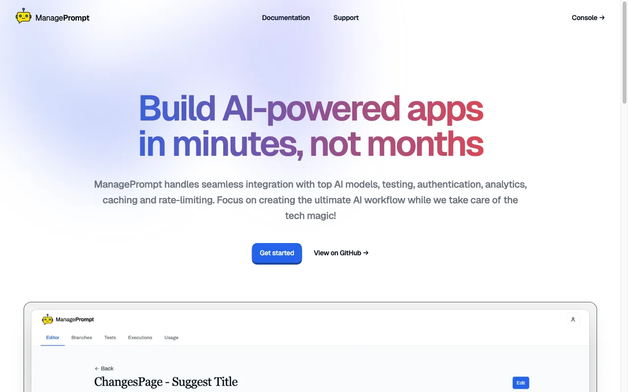 ManagePrompt — preview screenshot