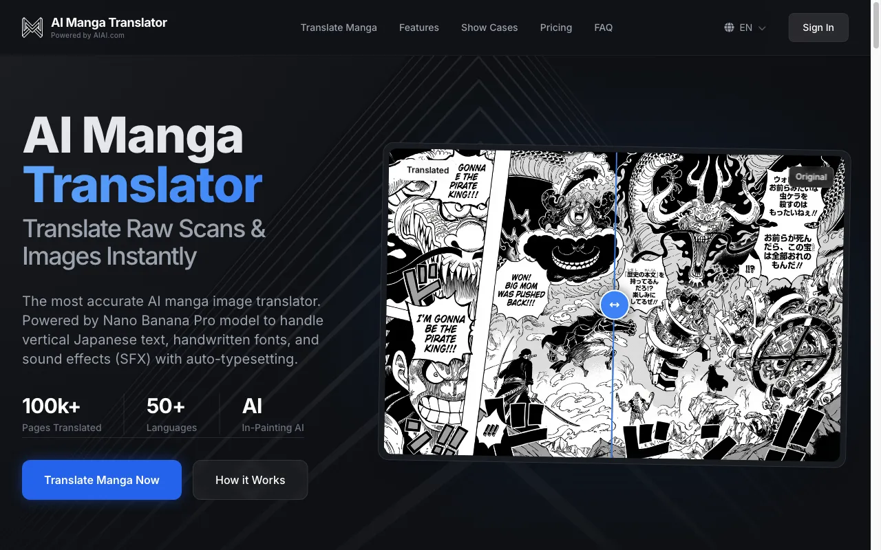 Manga Translator — preview screenshot