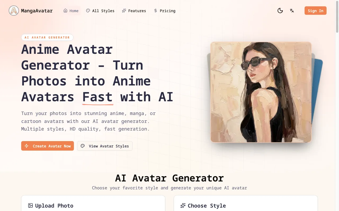 Manga Avatar — preview screenshot