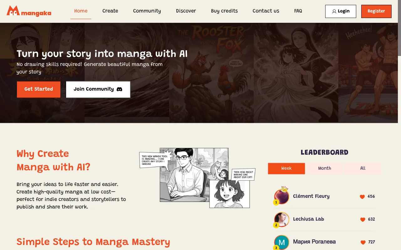 Mangaka.app — preview screenshot