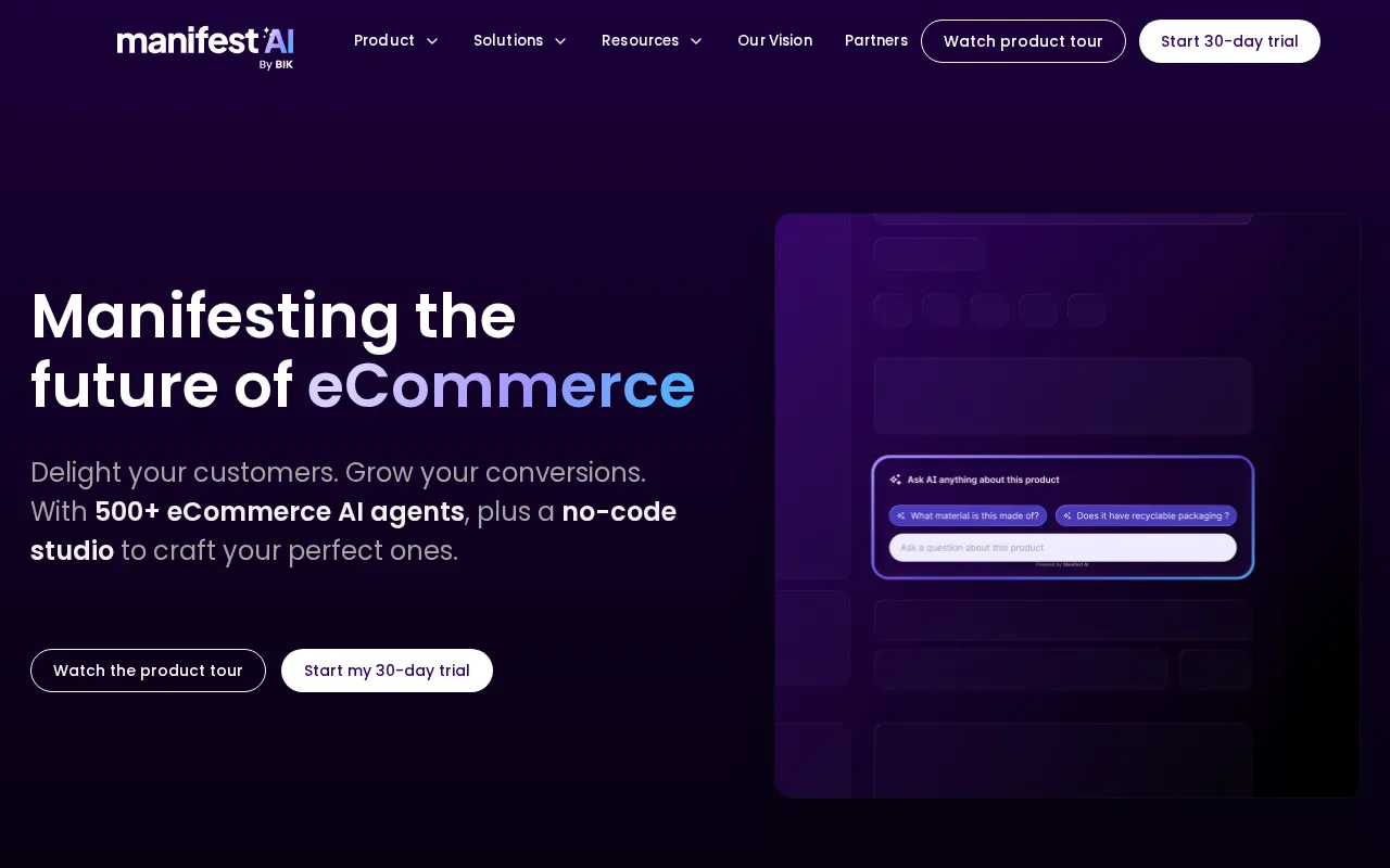 Manifest AI — pricing page