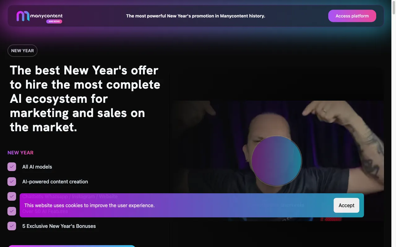 Manycontent — preview screenshot