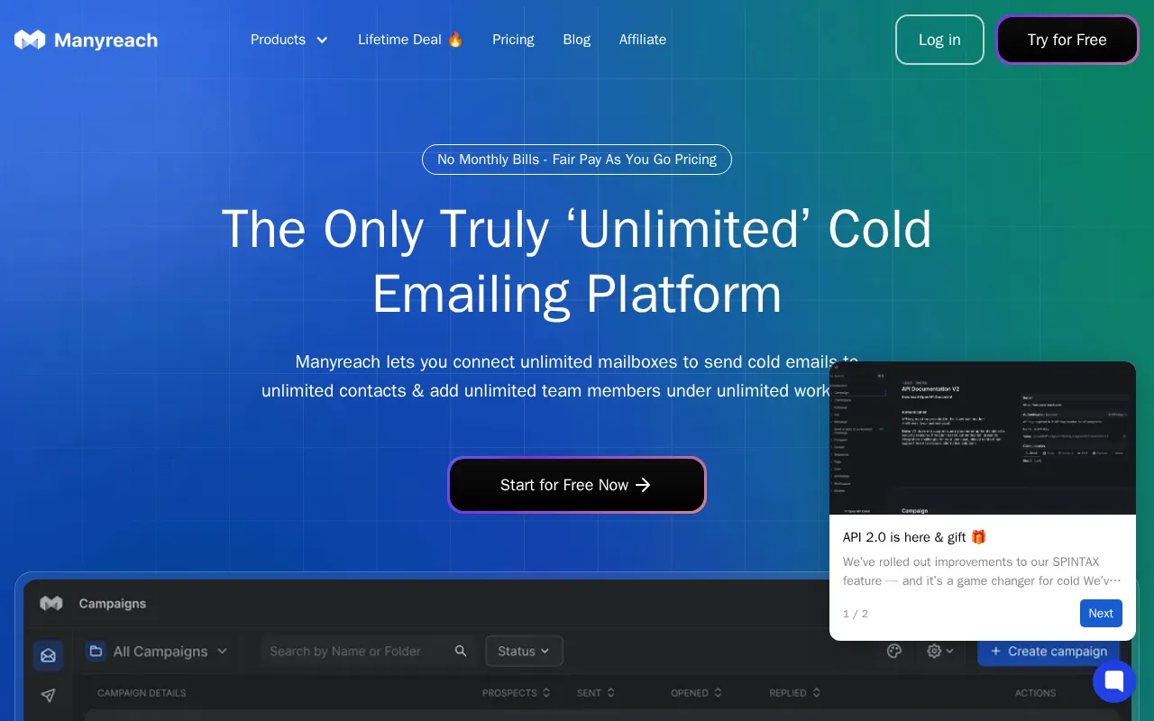 Manyreach — preview screenshot