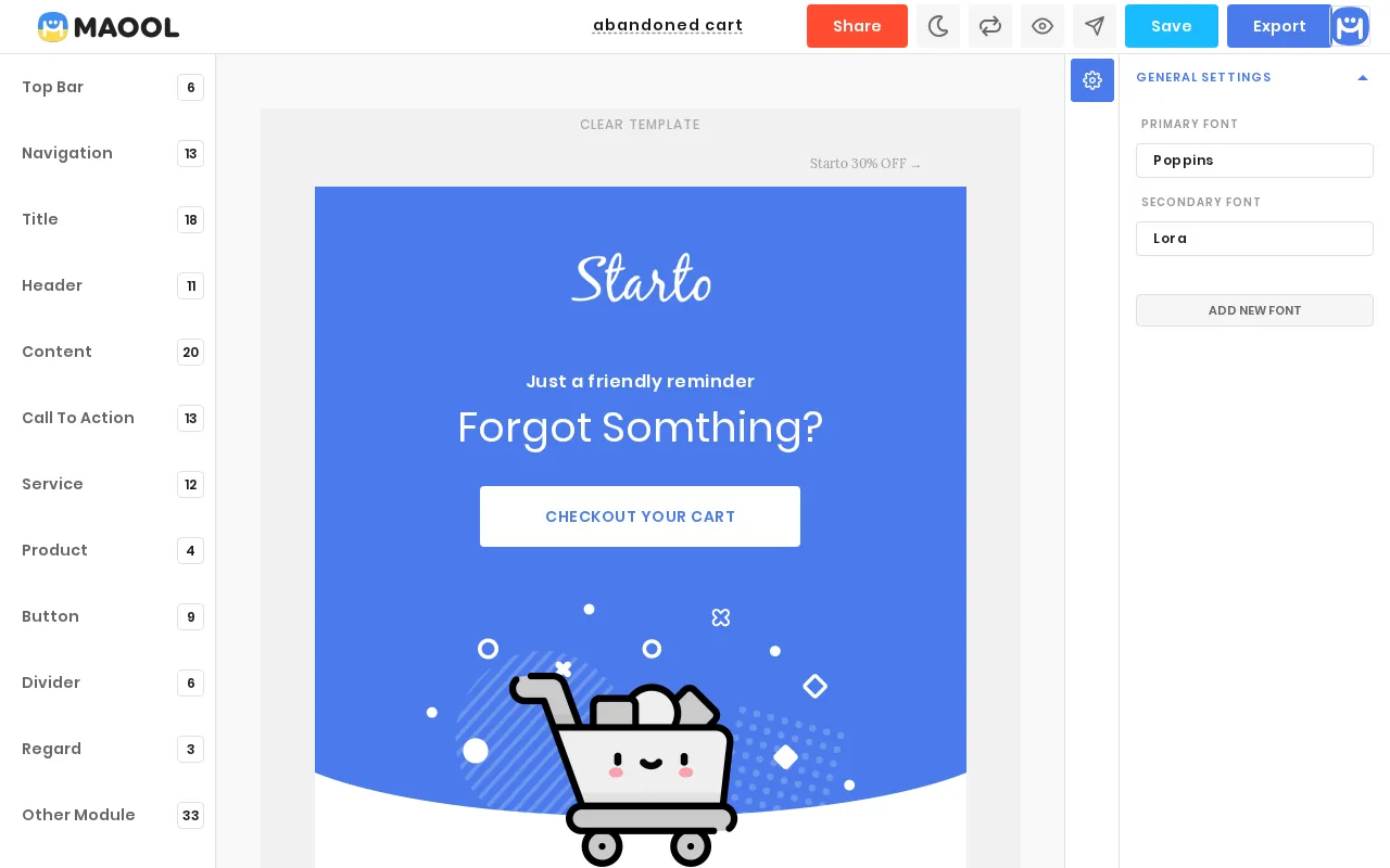 Maool Email Editor — preview screenshot