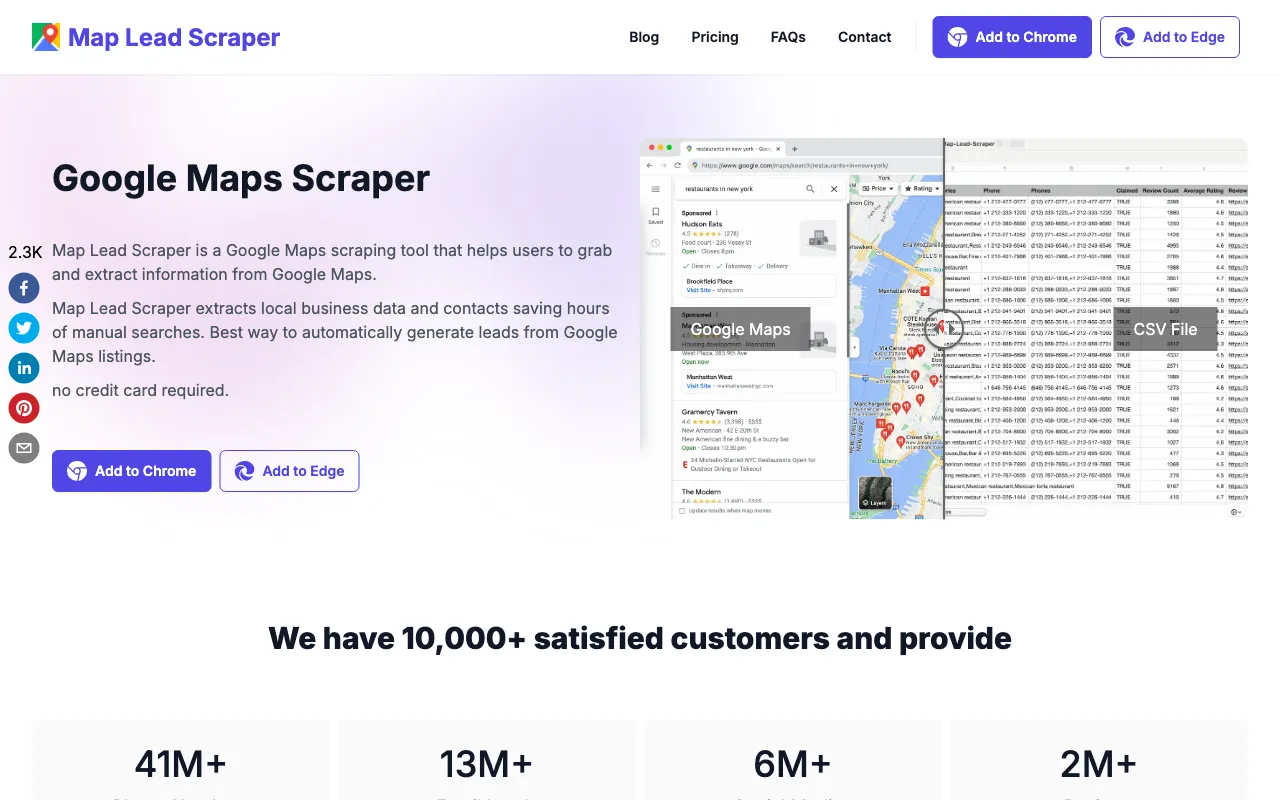Map Lead Scraper — pricing page