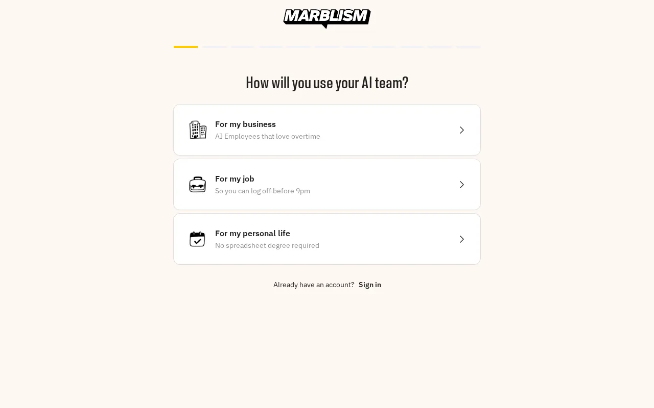 Marblism — pricing page