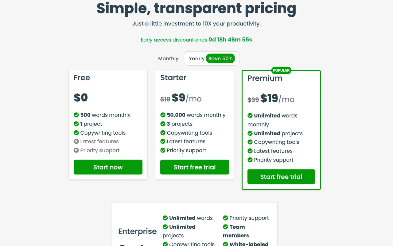 Marevo — pricing page