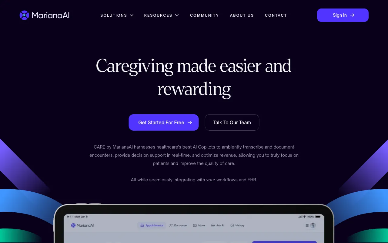 MarianaAI — preview screenshot