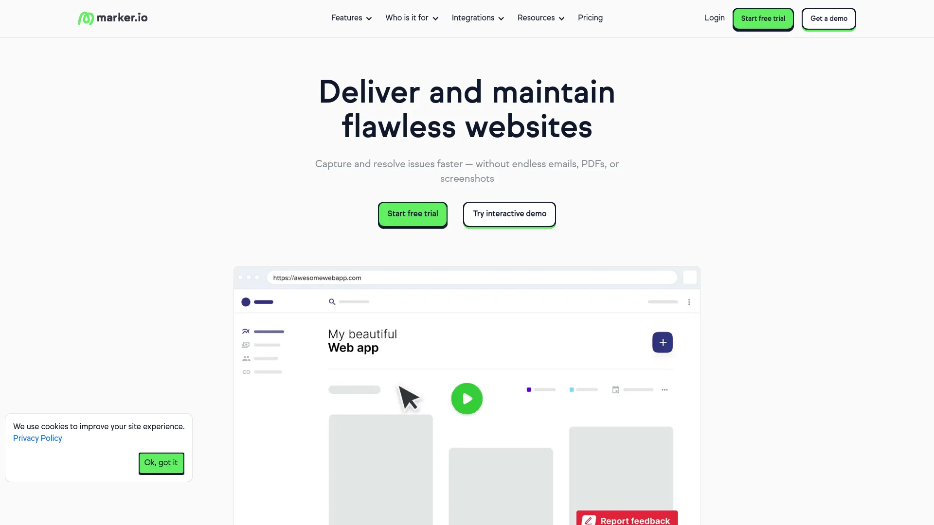 Marker.io — preview screenshot