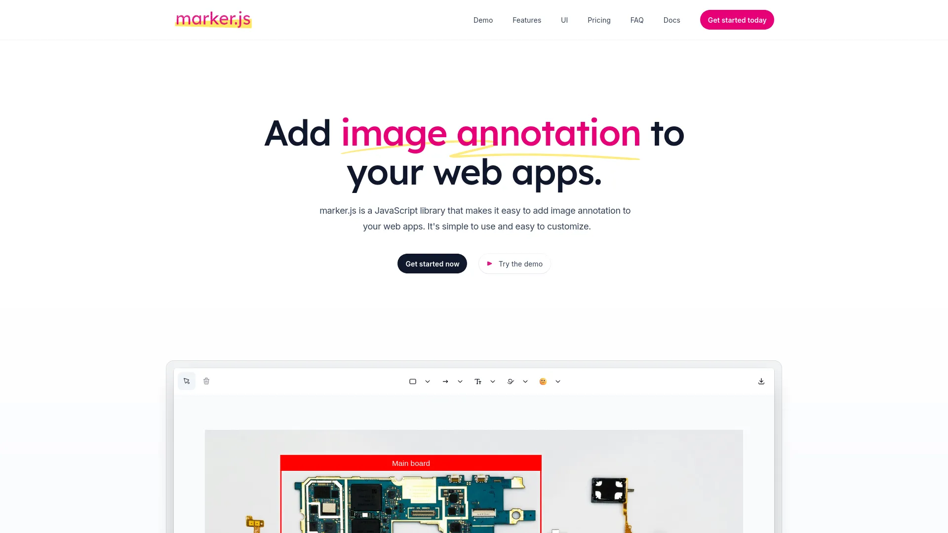 marker.js — preview screenshot