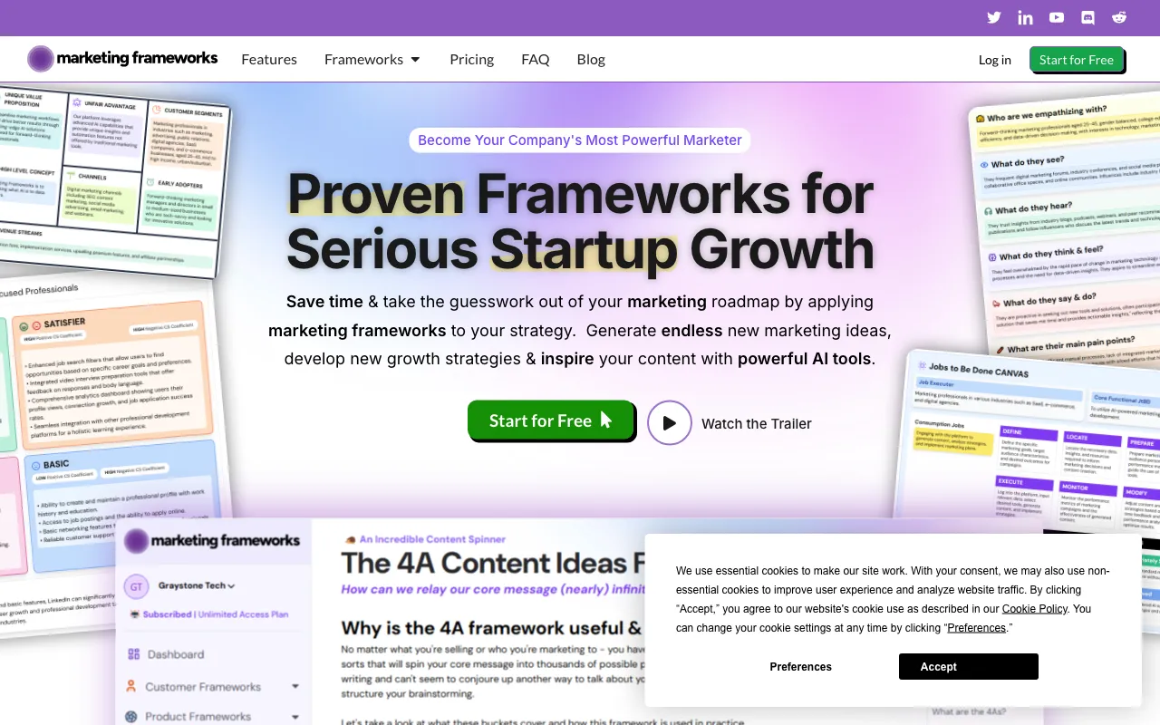 Marketing Frameworks — preview screenshot