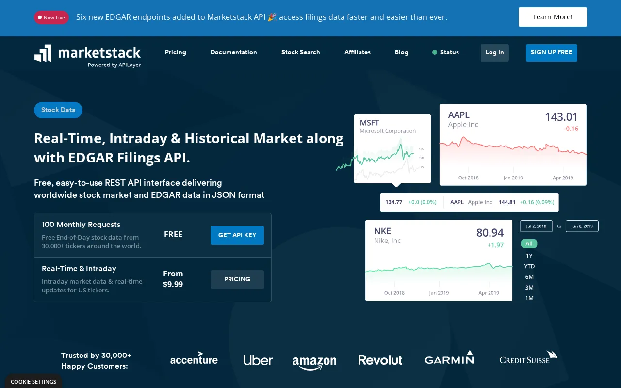 Marketstack — preview screenshot