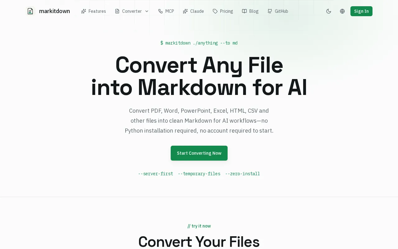 markitdown — preview screenshot