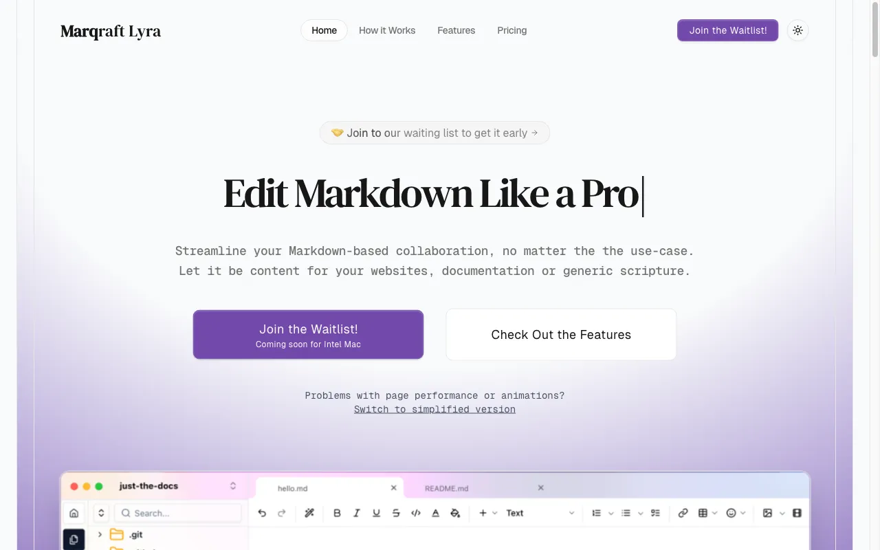 Marqraft Lyra — preview screenshot