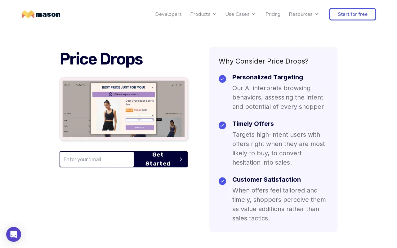 Mason — pricing page