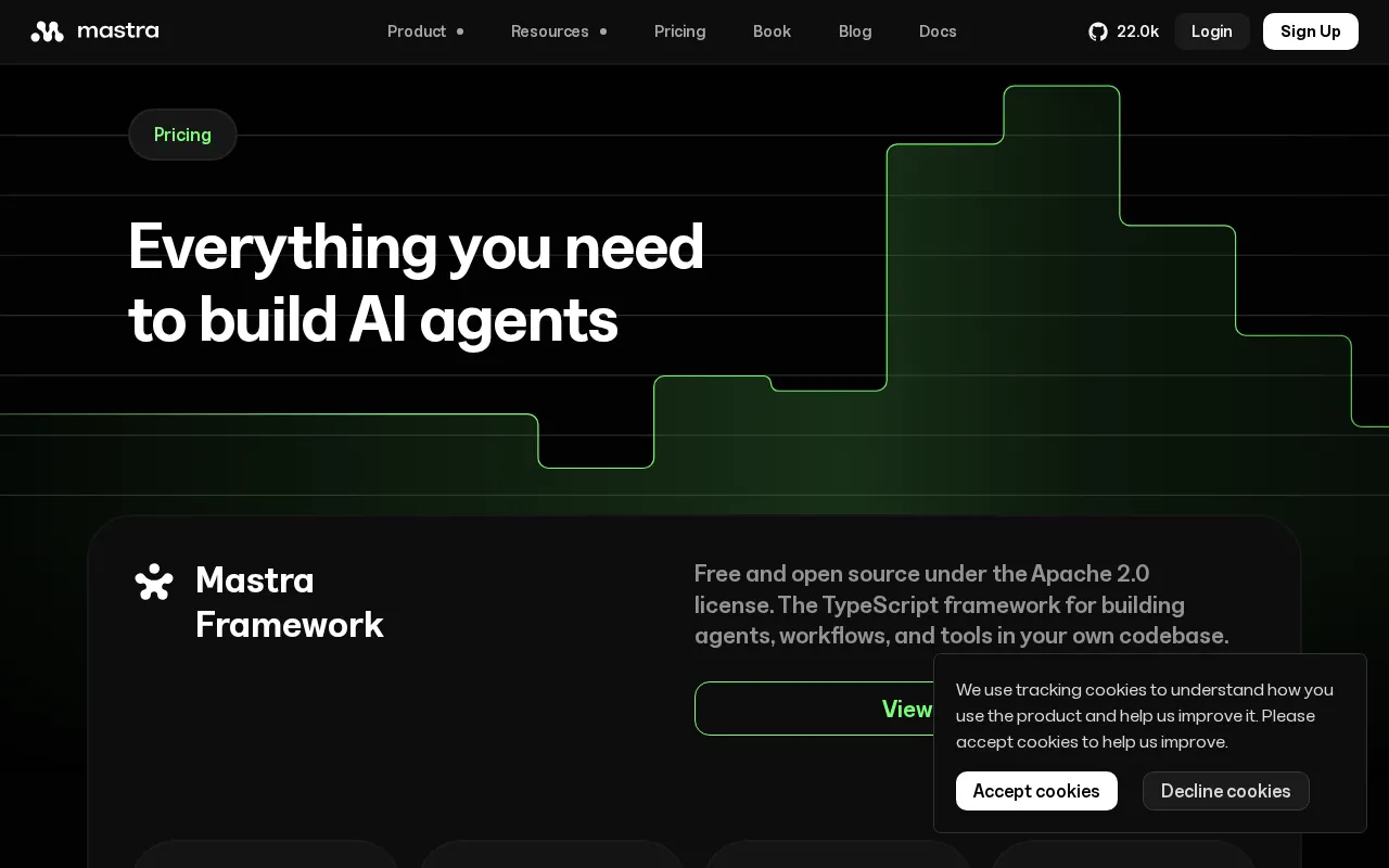 Mastra — pricing page