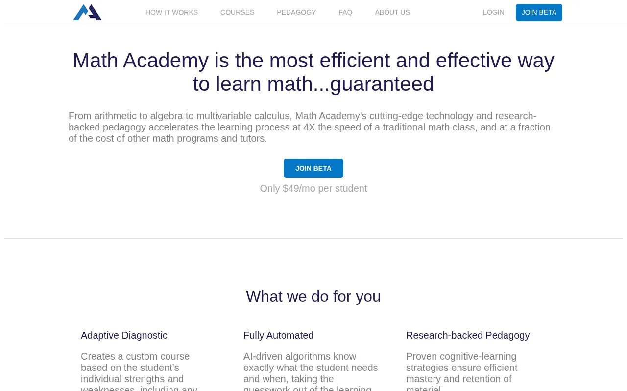 Math Academy — preview screenshot