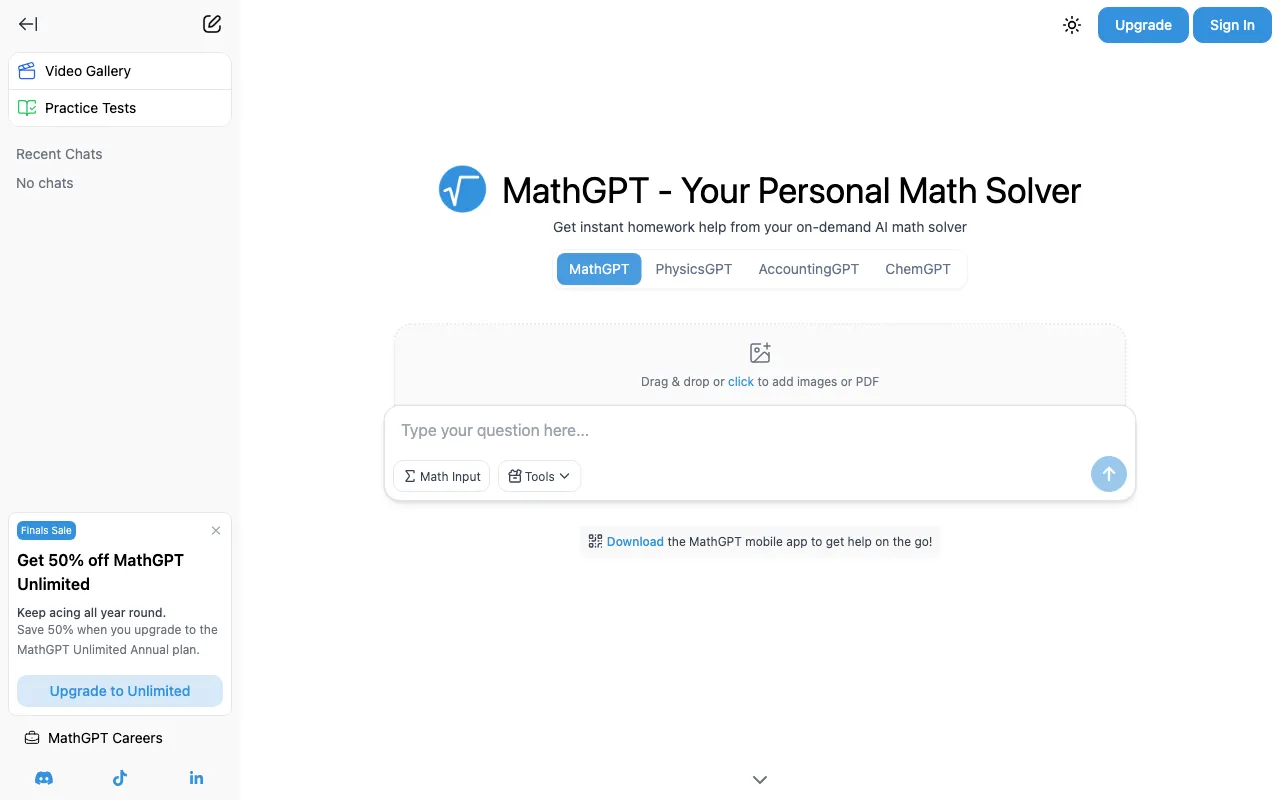 MathGPT — preview screenshot