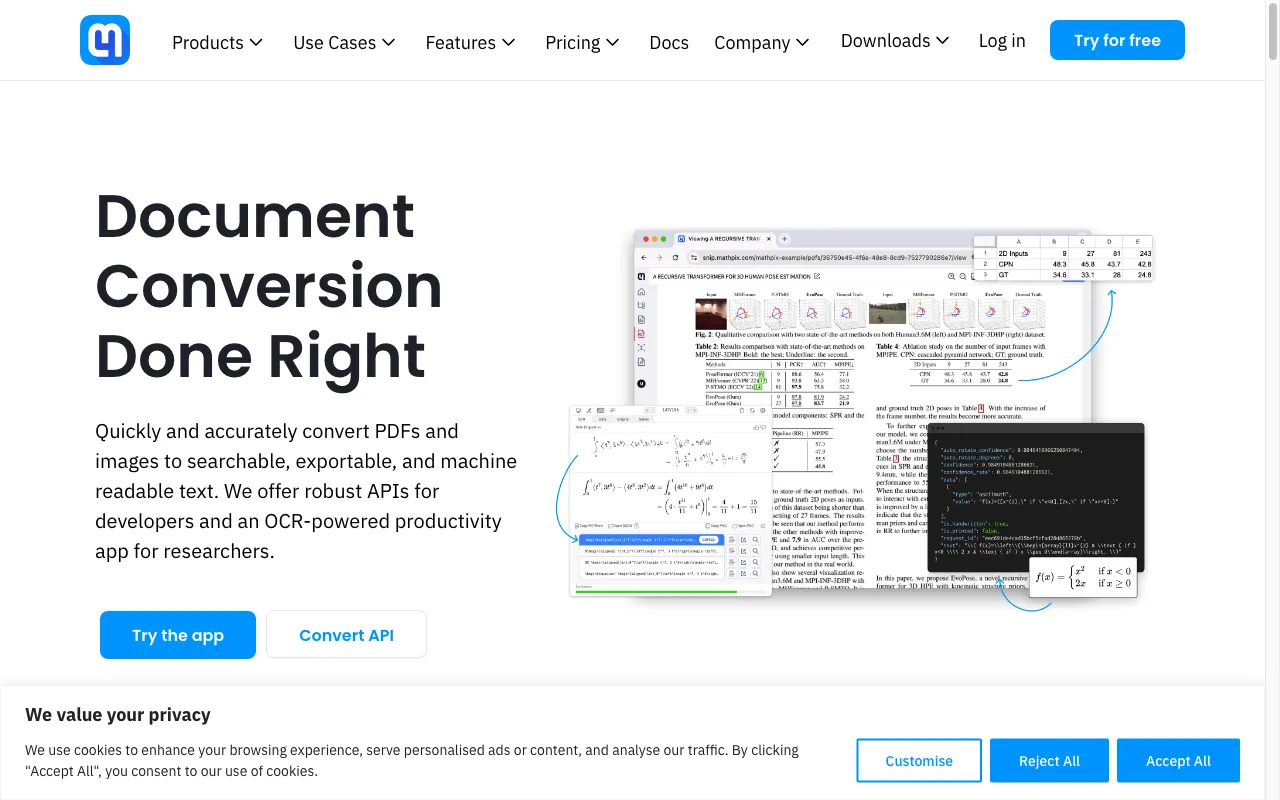 Mathpix — preview screenshot