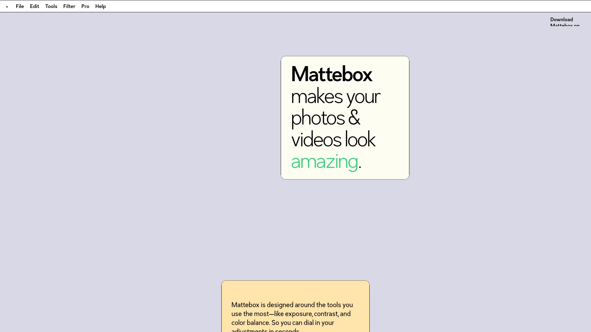 Mattebox — preview screenshot