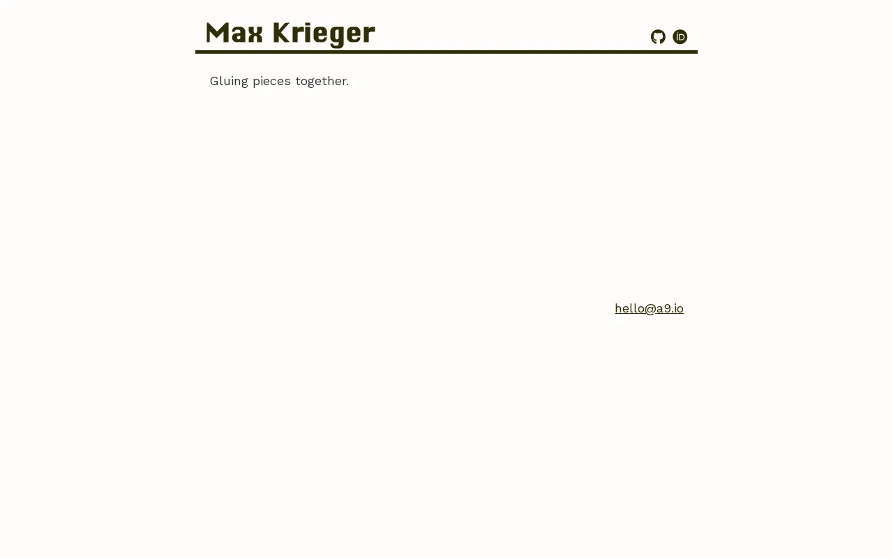 Max Krieger — preview screenshot