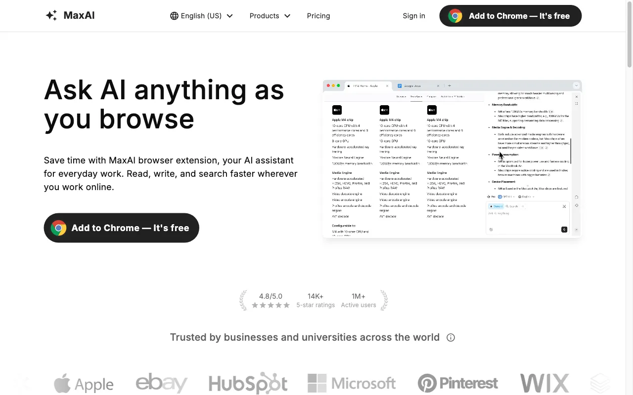 MaxAI.me — preview screenshot
