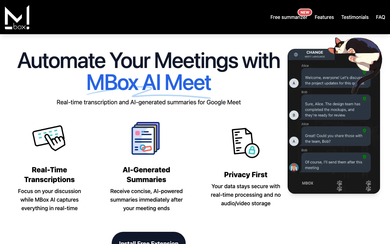 MBox AI meet — preview screenshot