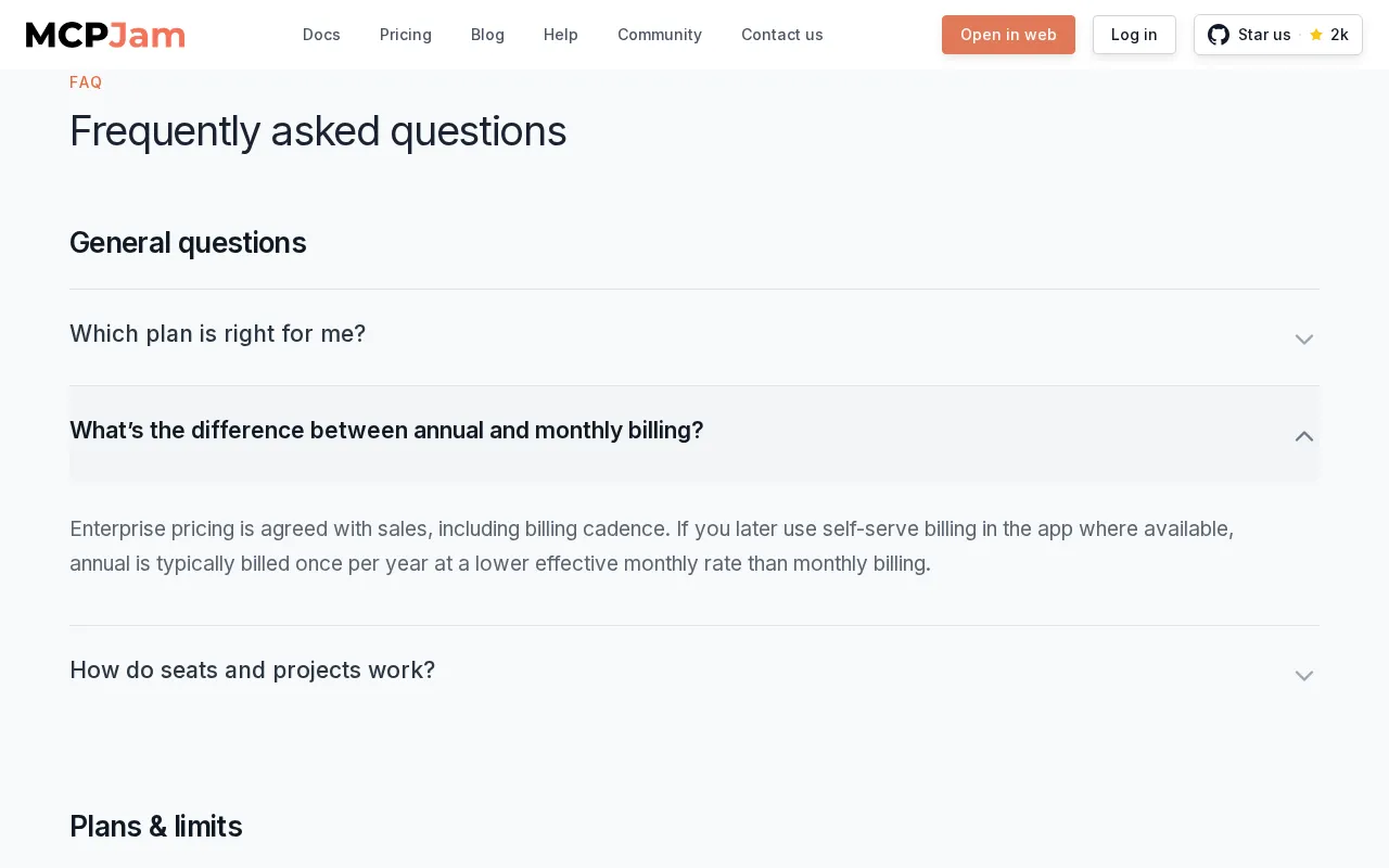 MCPJam Inspector — pricing page