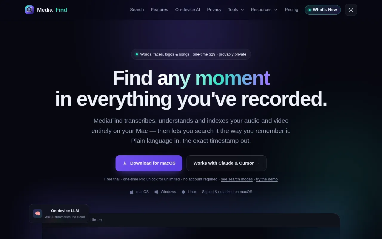 MediaFind — preview screenshot