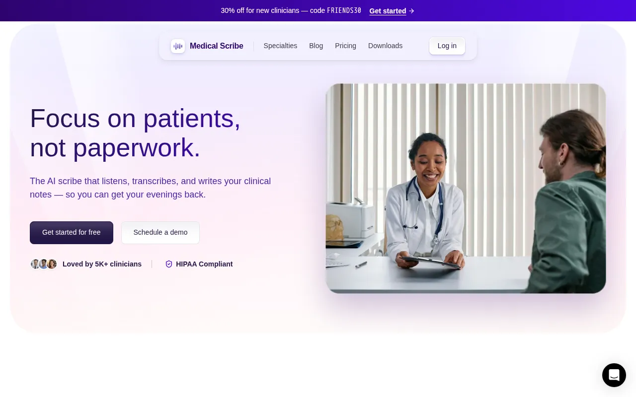 Medical Scribe — preview screenshot
