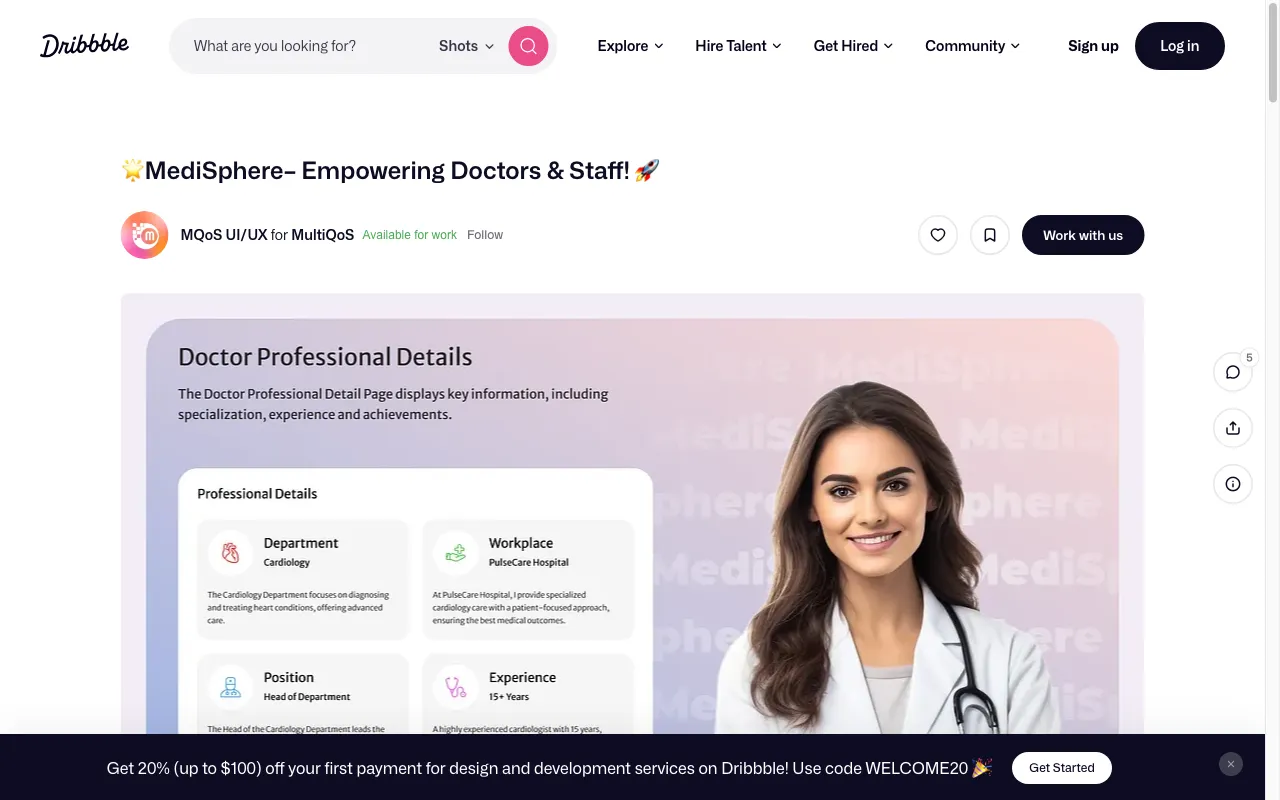 Dribbble — preview screenshot