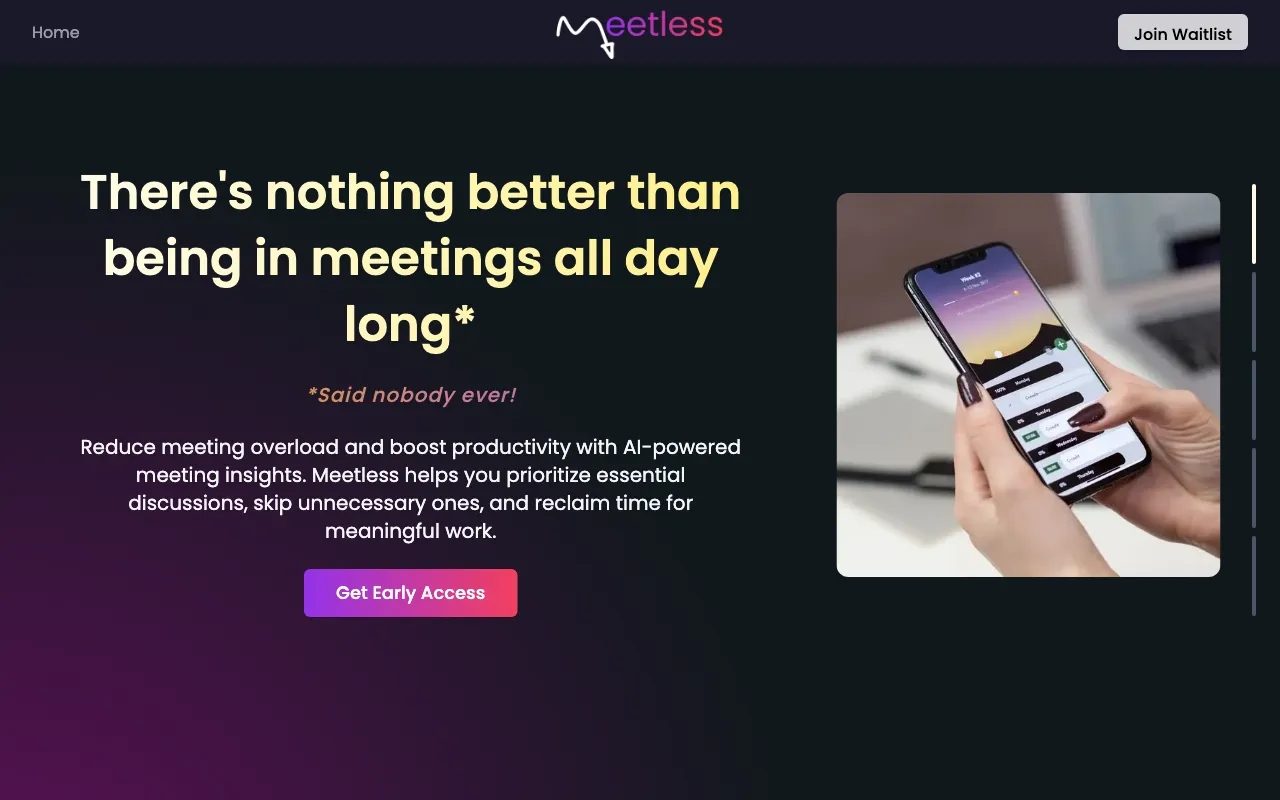 MeetLess — preview screenshot