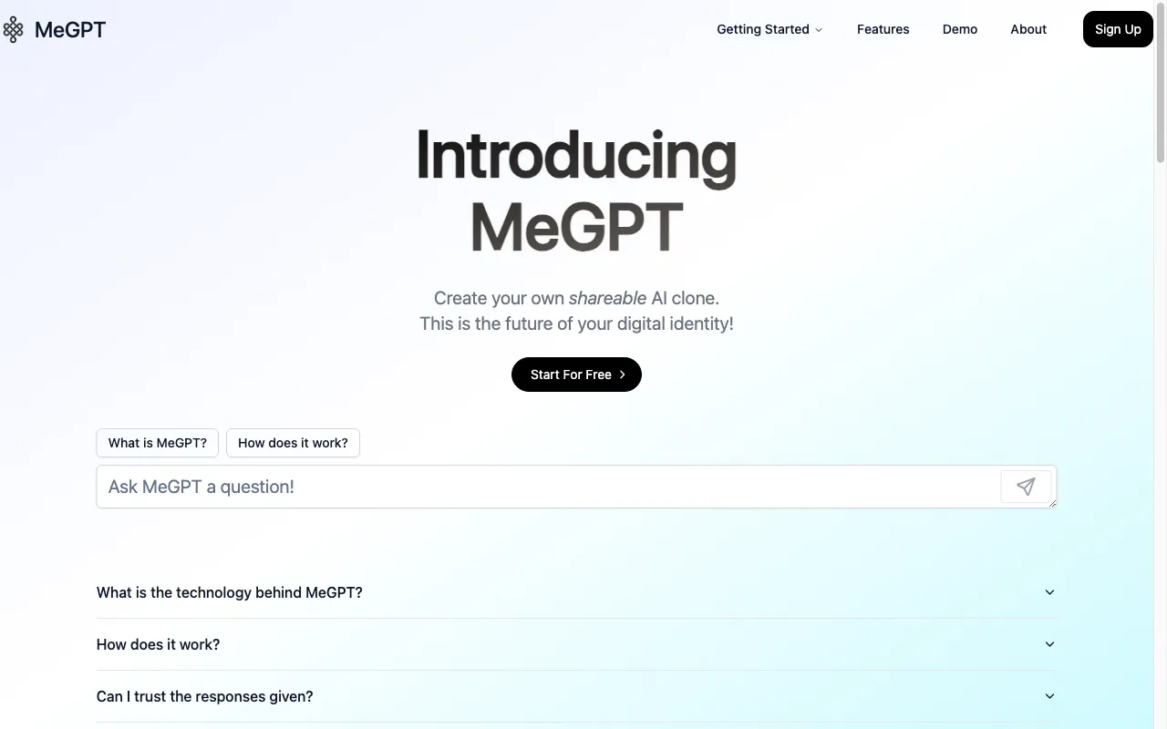 MeGPT — preview screenshot