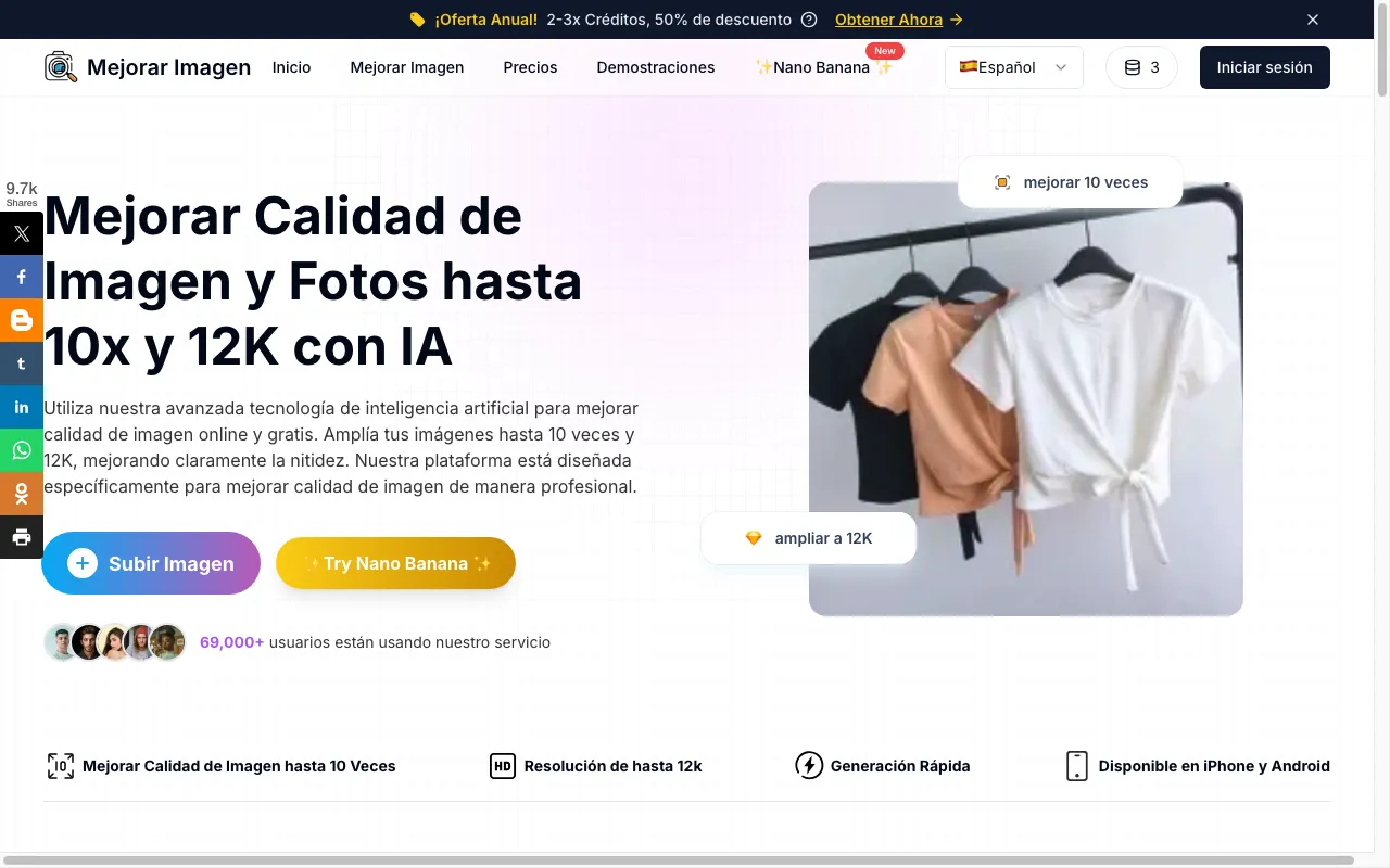 Mejorar Imagen — preview screenshot